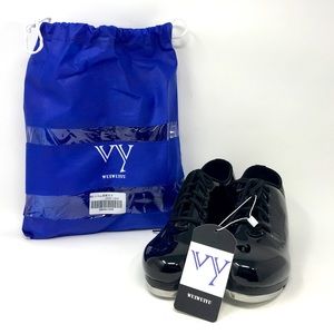 WUIWUIYU Lace Up Tap Dancing Shoes, Unisex Kid's Size 12(B)35  - Black